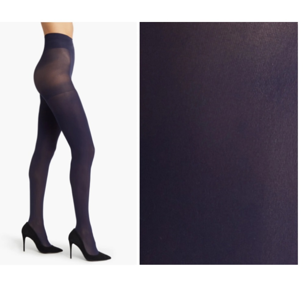 NORDSTROM HIGH RISE OPAQUE TIGHTS NAVY PEACOAT SIZE MEDIUM NWT